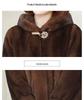 2026 Women's Mid-Length Hooded Faux Mink Fur Coat