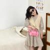 Stylish Korean Children's Bag For Girls Fashionable Cylinder Tote Purse In Bright Colors