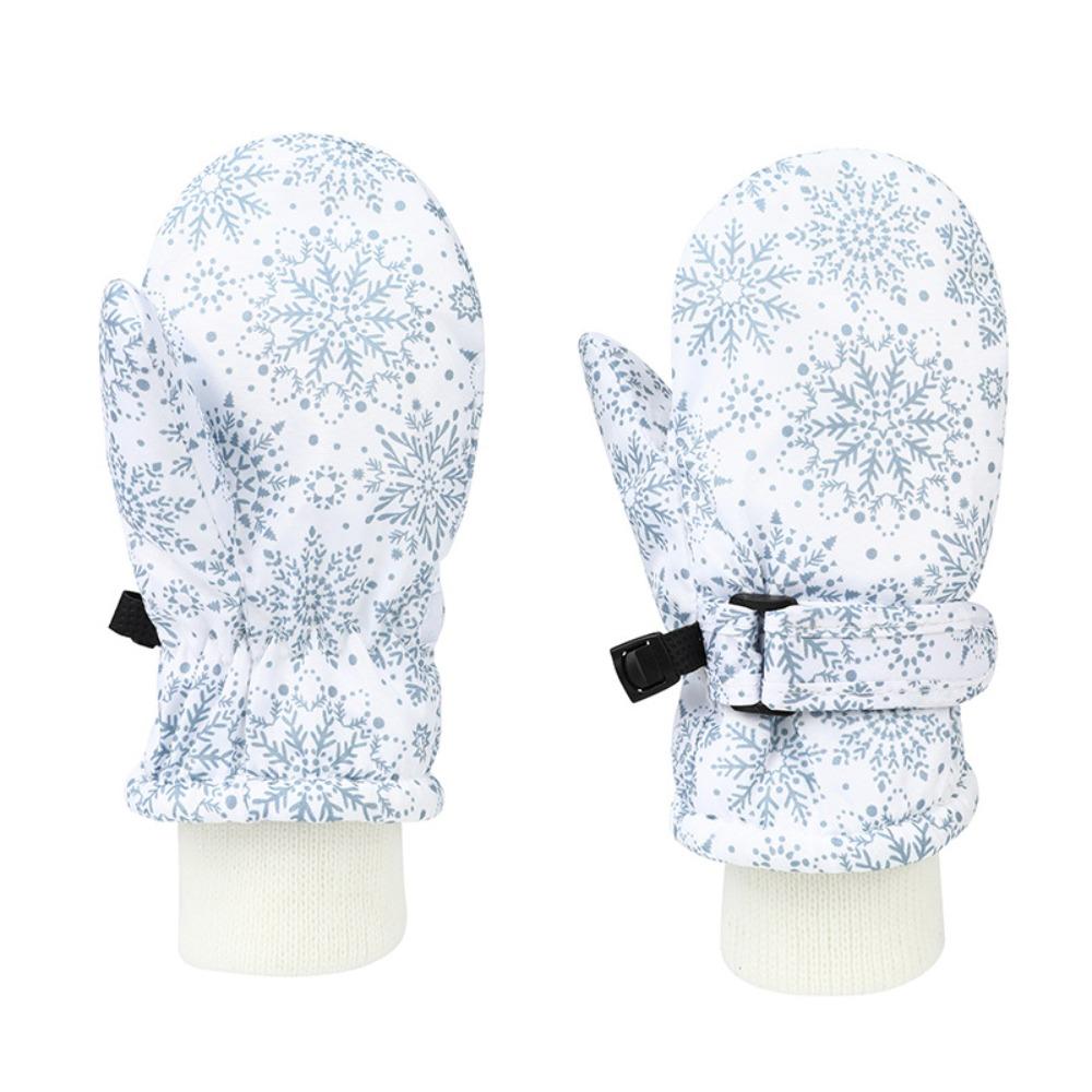 Windproof Children Ski Gloves Waterproof Warm Mittens Printed Kids Winter Gloves Baby Boy