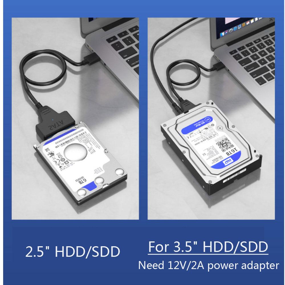 2.5" 3.5" USB 3.0 To Sata 3 Adapter Cable USB3.0 Hard Drive Converter Cable For Samsung Seagate WD 2.5 3.5 inch HDD SSD