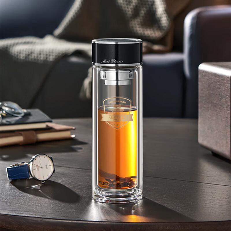 Fuguan Double-Layer Glass Tea Infuser Cup