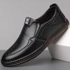 Cow Tendon Sole Comfortable Men's Shoes Autumn New Soft-soled Casual Shoes Pedal Trend Versatile Non-slip Men's Leather Shoes