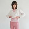 HUIT Terry V-Neck Long Sleeve T-Shirt Htwtl2I08T