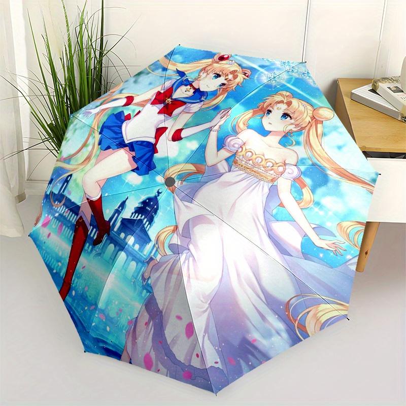 Sailor Moon & Princess Serenity: Celestial Dance CircleUmbrella, Portable 3-Fold Compact Umbrella for Men & Women Gift