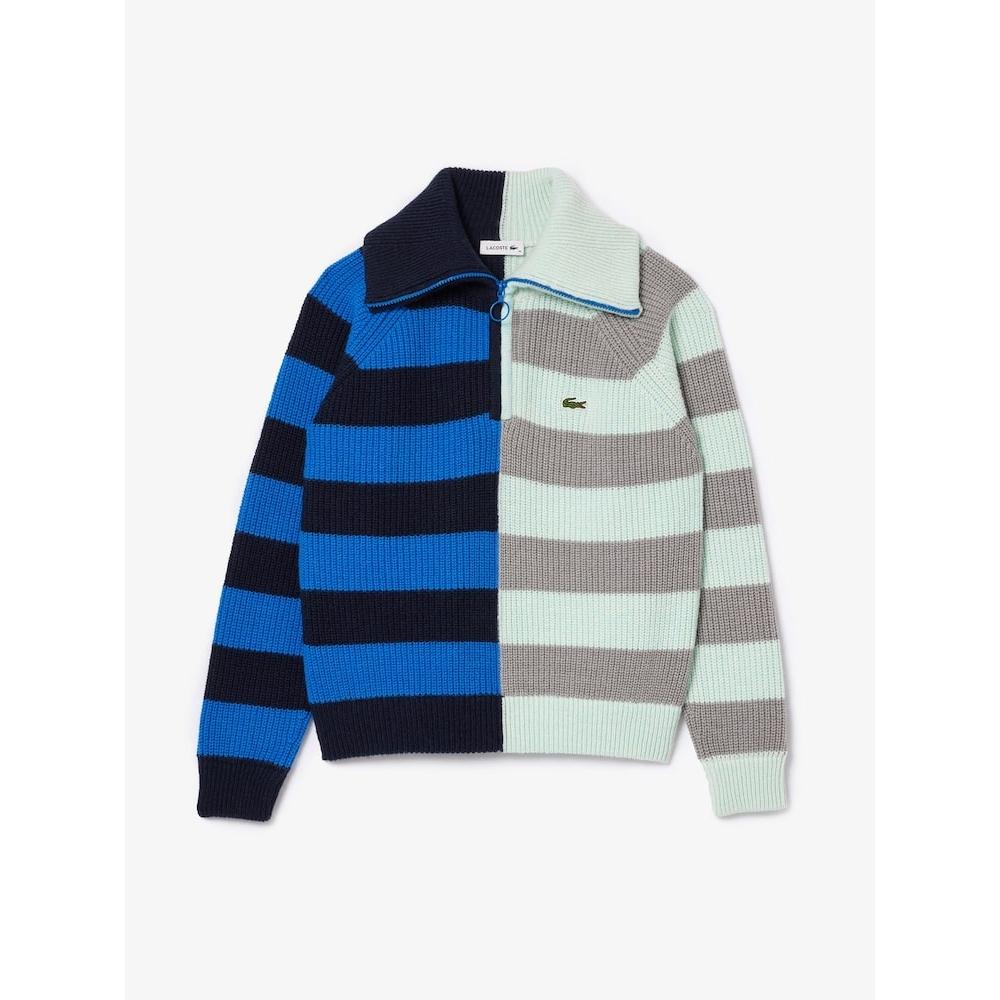 

LacoSTe Women S TranSformed Border S T Half Zip Up SweaTer Af0645 53n L0i q2nAf0645 53nL0i 034