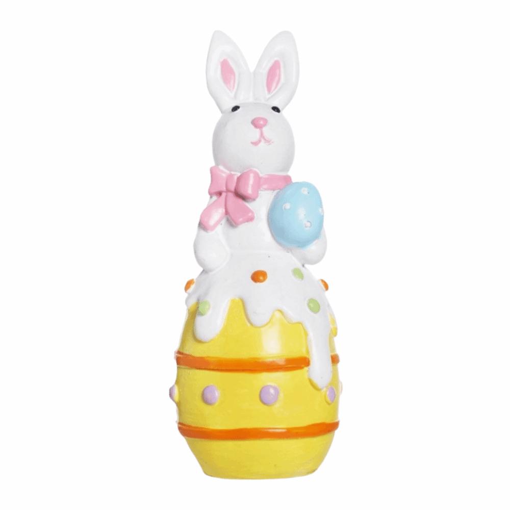 

Colorful Easter Bunny Figurine Hand-Painted Resin Resin Rabbit Decoration Simulation Bunny DIY Cartoon Rabbit Statue жовтий
