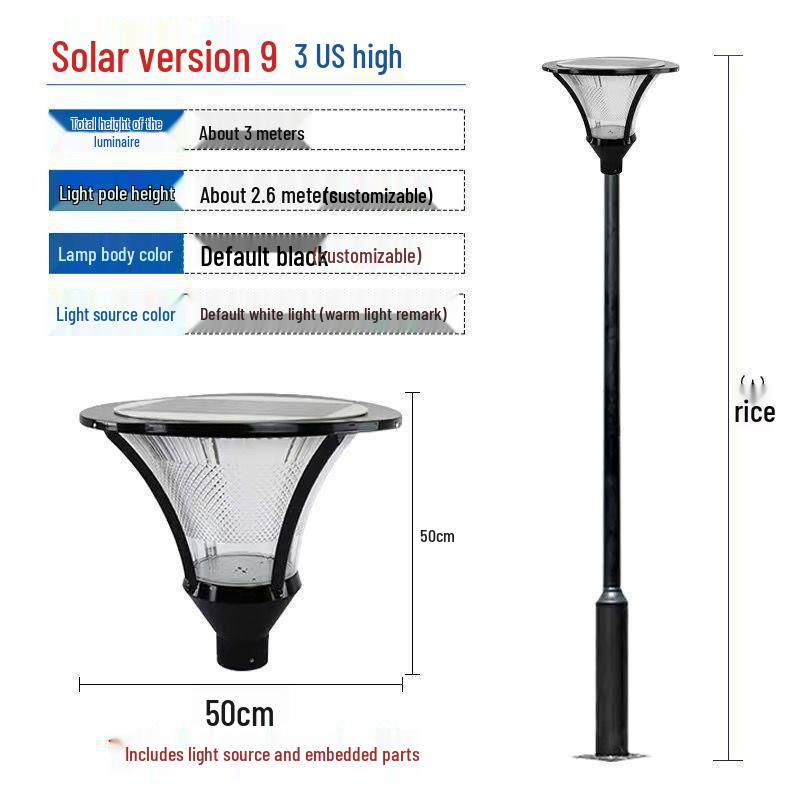 Waterproof Solar LED Landscape Light for Courtyard, Park, and Villa