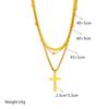 Cross Pendant Women Necklace Multilayer Valentines Jewelry Accessories