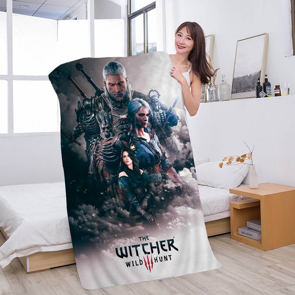 The W-Witcher 3 W-Wild Hunt Game Microfiber Blanket Quick Drying Beach Towels Oversized Super Absorbent Pool Towel Blanket