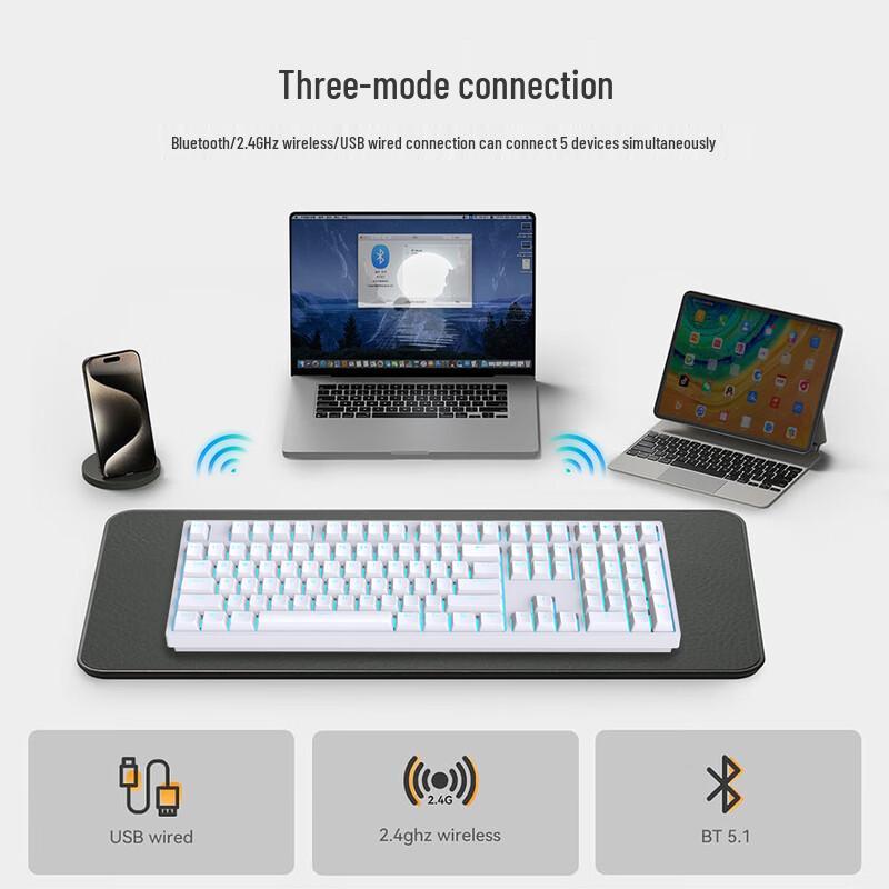 Y-FRUITFUL H108 Mechanická herní klávesnice 108 kláves s možností výměny kláves