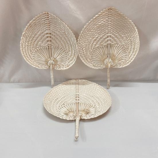 Bamboo Hand Fans Natural Handmade Weaving Fans Lightweight Palm Leaf Fan Children And Adults Handheld Fan with 2 Size for Summer Cooling Down