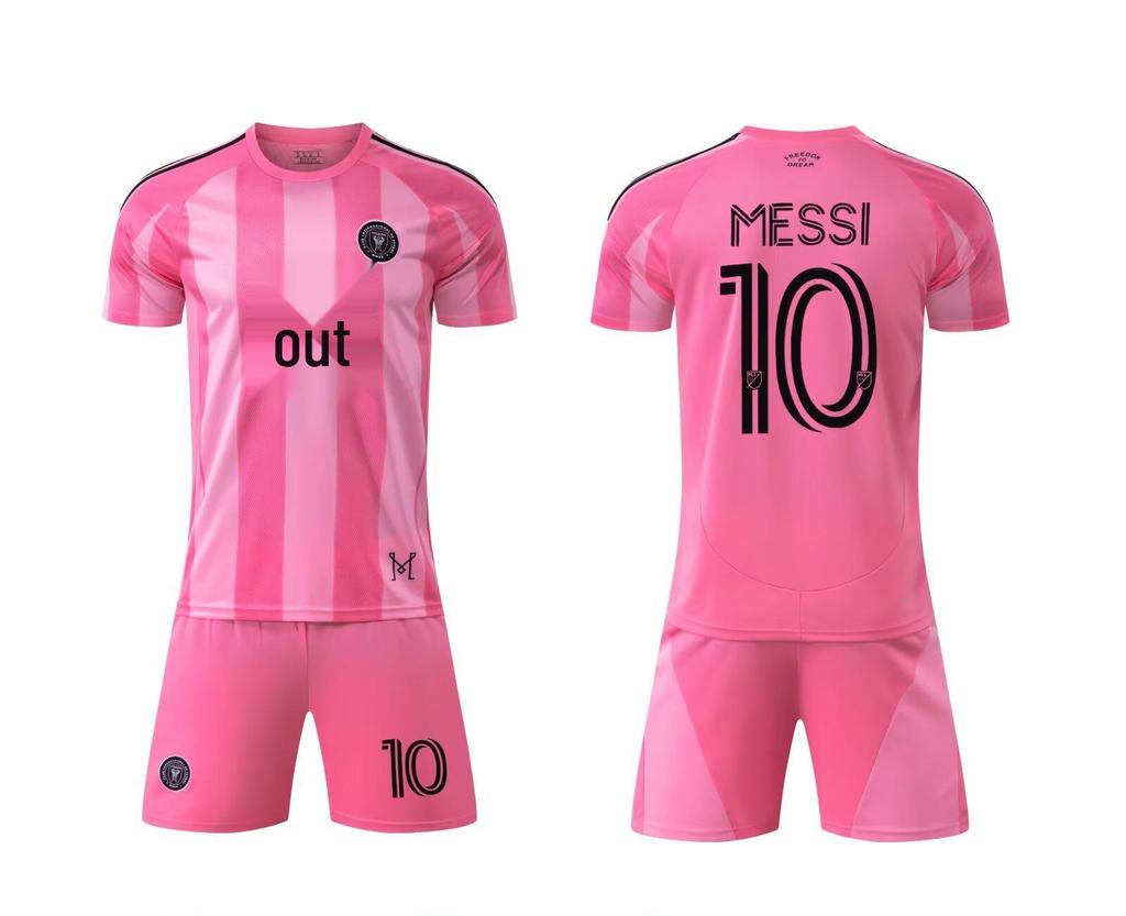 2025-26 Miami Home Pink Messi #10 Soccer Jersey, Kids & Adults Sizes 14-3XL