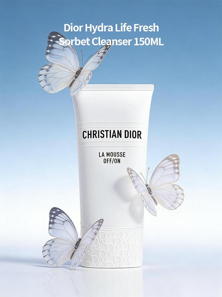 Dior La Mousse OFF/ON Cleanser 150ml | Gentle Hydrating Face Wash | Dior Hydra Life Fresh Sorbet Cleanser