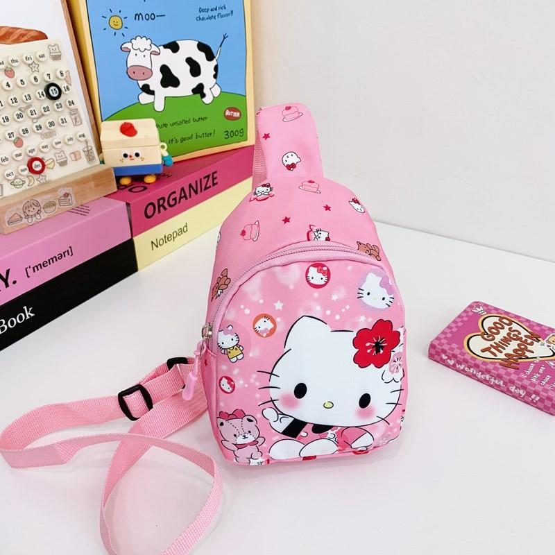 Hello Kitty Kuromi Melody Pattern Kids Chest Bag With Polyester Material And Breathable Design For Daily Use In Kindergarten