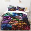 Duvet Covers Demon Slayer Bedding Sets Cartoon Comforter Bed Linen Boys Kids Single Double Size Soft Bedclothes Home Decor Anime
