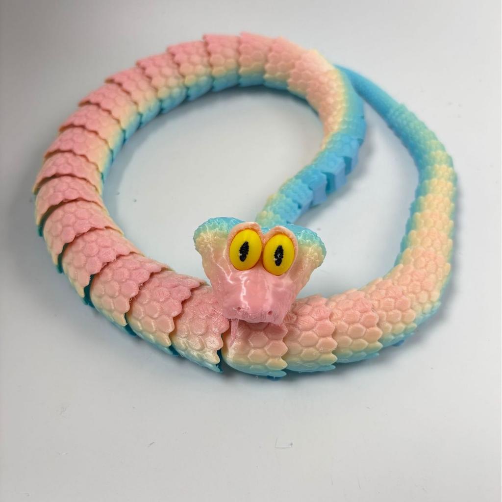 New 3D Printed Zootopia 2 Gary De'Snake Snake Statue Activity Joint Toy Simulated Snake Animal Model Children's Birthday Gift