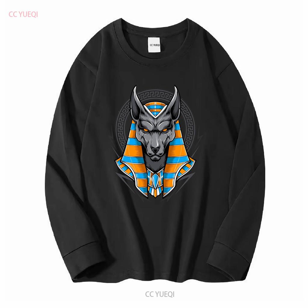 Anubis Ancient Egyptian God Of The Dead Egypt Anpu Jackal T Shirt Size S 5xl Vintage Washed Stretched Homme Streetwear