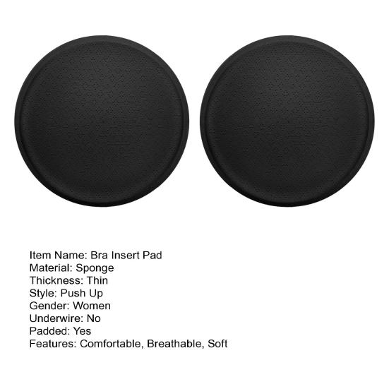 Round Bra Inserts Pads Removable Washable Bra Cups Inserts Soft Sponge Chest Pads for Bikinis Top Swimsuit Sport Bra
