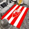 Red and White Striped Carpet with Star Emblem and Gold Accents Suitable for use as an anti-slip for living room bedroom sofas