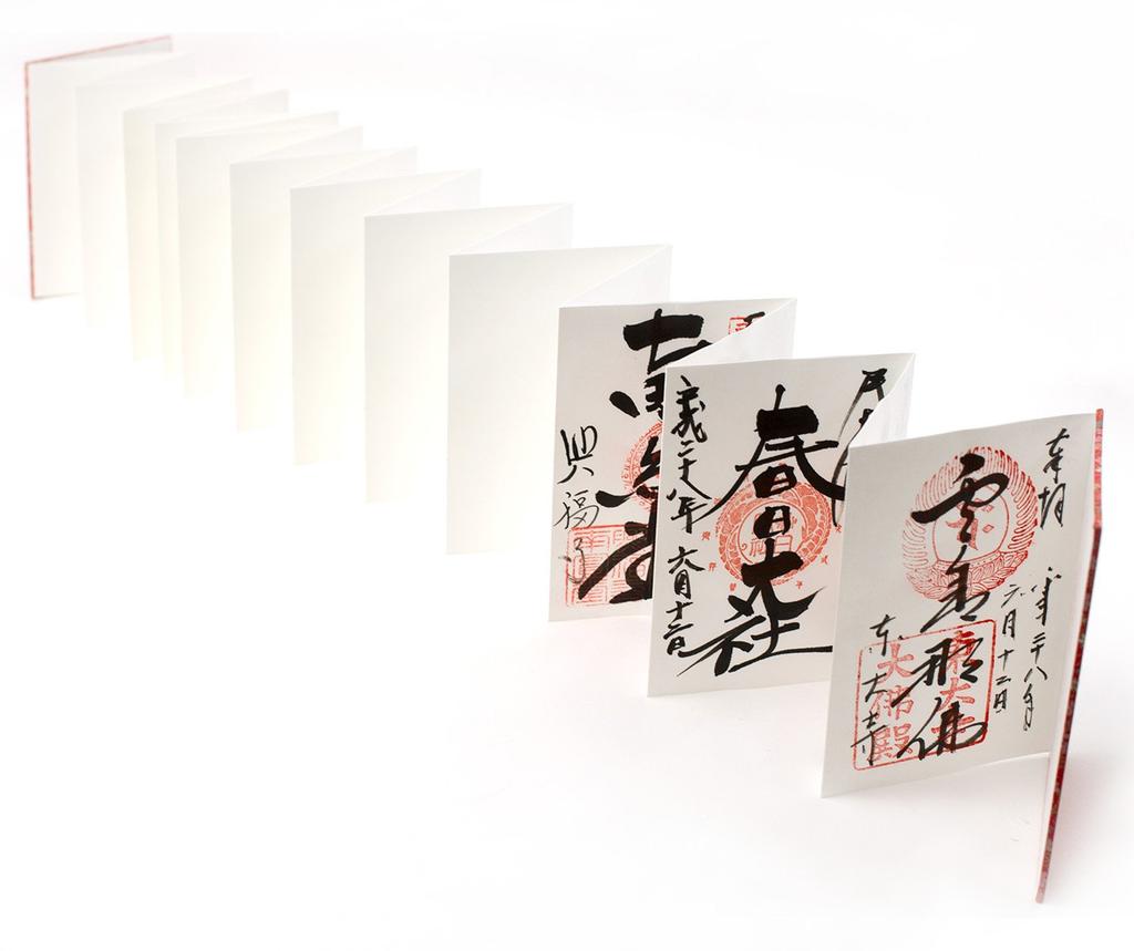 Made in Japan by a stamp book and goshuin stamp book with a graceful plum design Shunkoen, (SKW-1200-05)