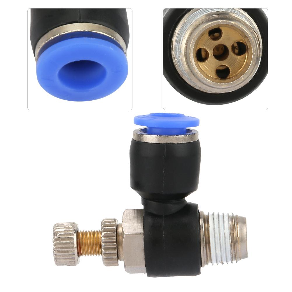 2pcs Tube Speed Controller Pipe Pneumatic Fitting Regulator Valve SL6-01