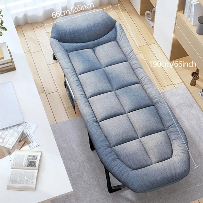 Klappbett Einzelmetall Gästebett Schlafzimmermöbel 6 Gänge Verstellbare Designs Büro Freizeit Tragbar