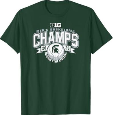 Pánské basketbalové tričko Michigan State Spartans Big Ten Champs 2025 Unisex