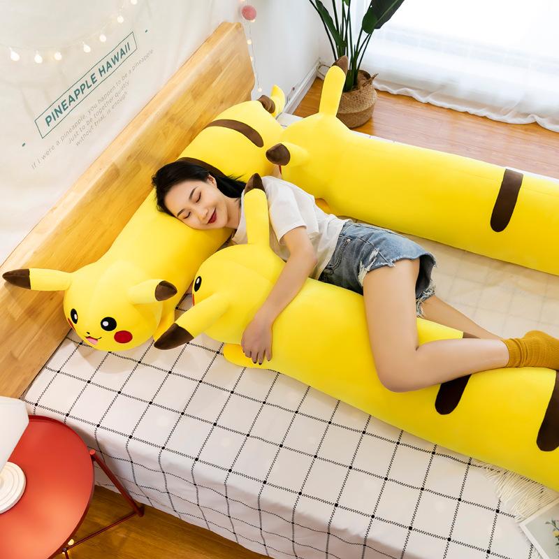 Pikachu Doll Plush Toy Throw Pillow Girl Sleeping Bed Doll Long Legs Rag Doll Birthday