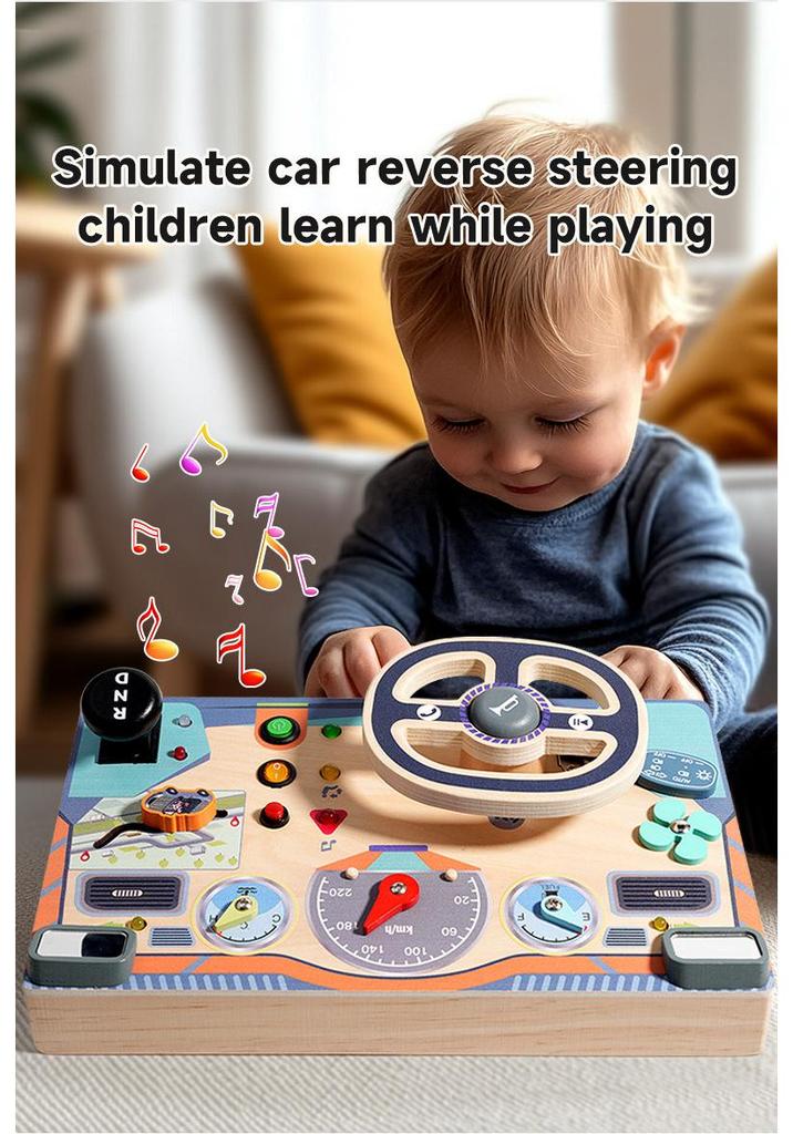 Montessori Steering Wheel Simulator: Children's Educational Role-Play and Learning Tool