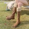 Long Boots Snow Long Boots Winter Small Man Heightening Warm Velvet High Knight Boots