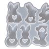 Easter Bunny Silicone Mold for Candle Making 3D Rabbit Resin Soap Craft Mold Easy Demolding Reusable Mold for DIY Easter Decor