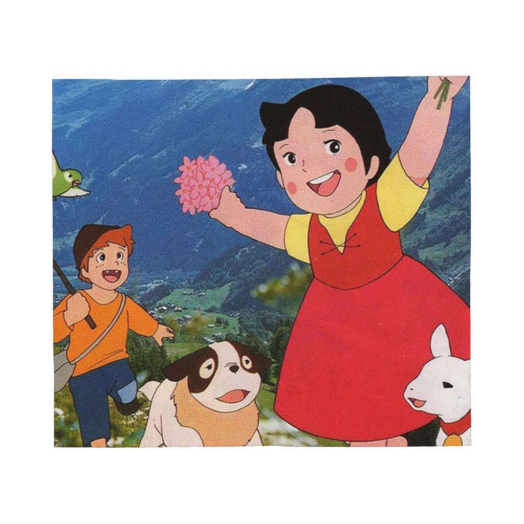 Heidi A Girl of the Alps Blanket Cartoon Anime Flannel Vintage Warm Throw Blankets for Home Textile Decor Car