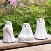 Ghost Figurine Ghost Halloween Figurine 3 Pieces Resin Decorations Festive Sculpture For Table Home Desk Birthday Shelf