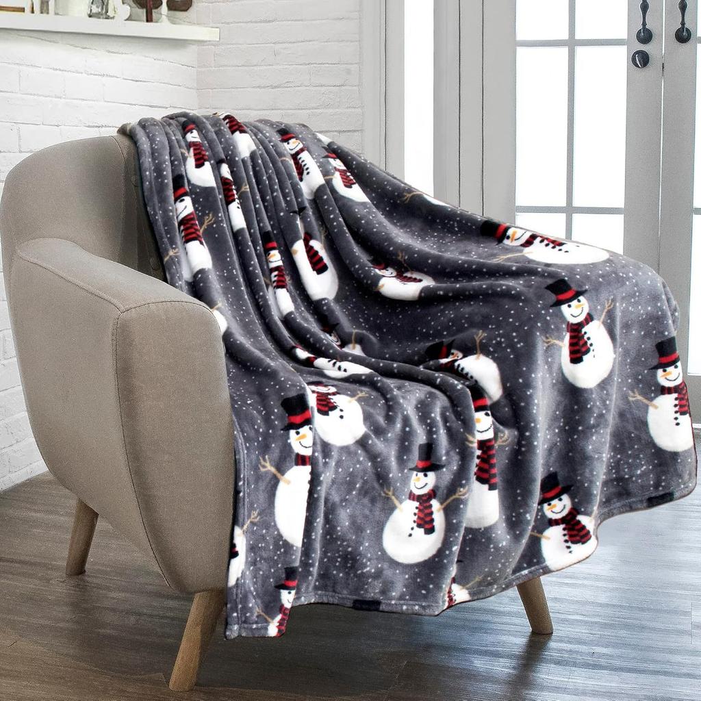 Christmas Snowman Blanket Digital Printing Flannel Blanket Office Sofa Blanket Lazy Blanket