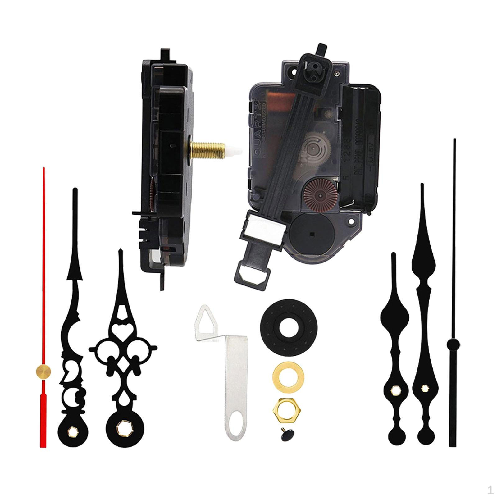 Clock Mechanism Replacement Kit with Adjustable Hands for Crafting Projects Style B