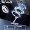 Support Téléphone Magnétique - BOOLING - Rotatif Pliable - Argenté - Compatible iPhone 12+