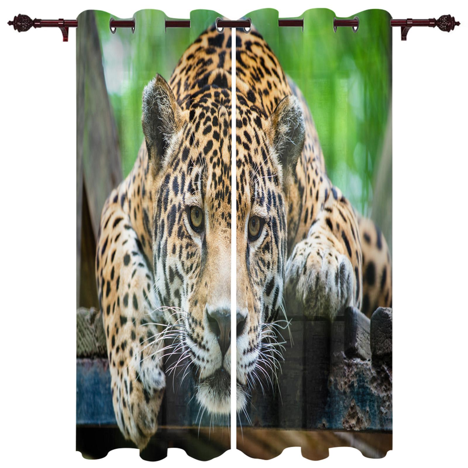 Леопард Африка Животные Оконные Шторы Домашний Декор Гостиная Шторы Кухонные Шторы — фото 8