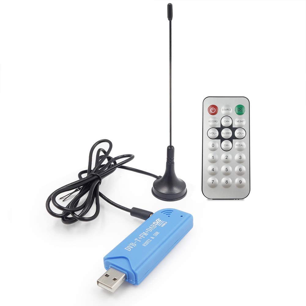 SUNNY USB2.0 Цифровой ТВ/Радио Тюнер Приемник SDR+DAB+FM (RTL2832U+R820T2) USB-тюнер DVB-T TV Stick с пультом дистанционного управления