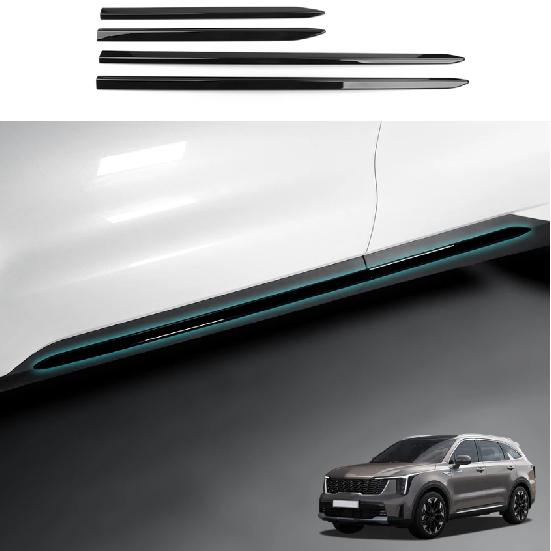For Kia Sorento MQ4 2021-2026 Car Tuning Black Car Window Decorative Strip Cover D-pillar Trim Accessories