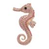 Seahorse Brooch Retro Style Autumn Winter Rhinestones Pin Fine Craftsmanship Lapel