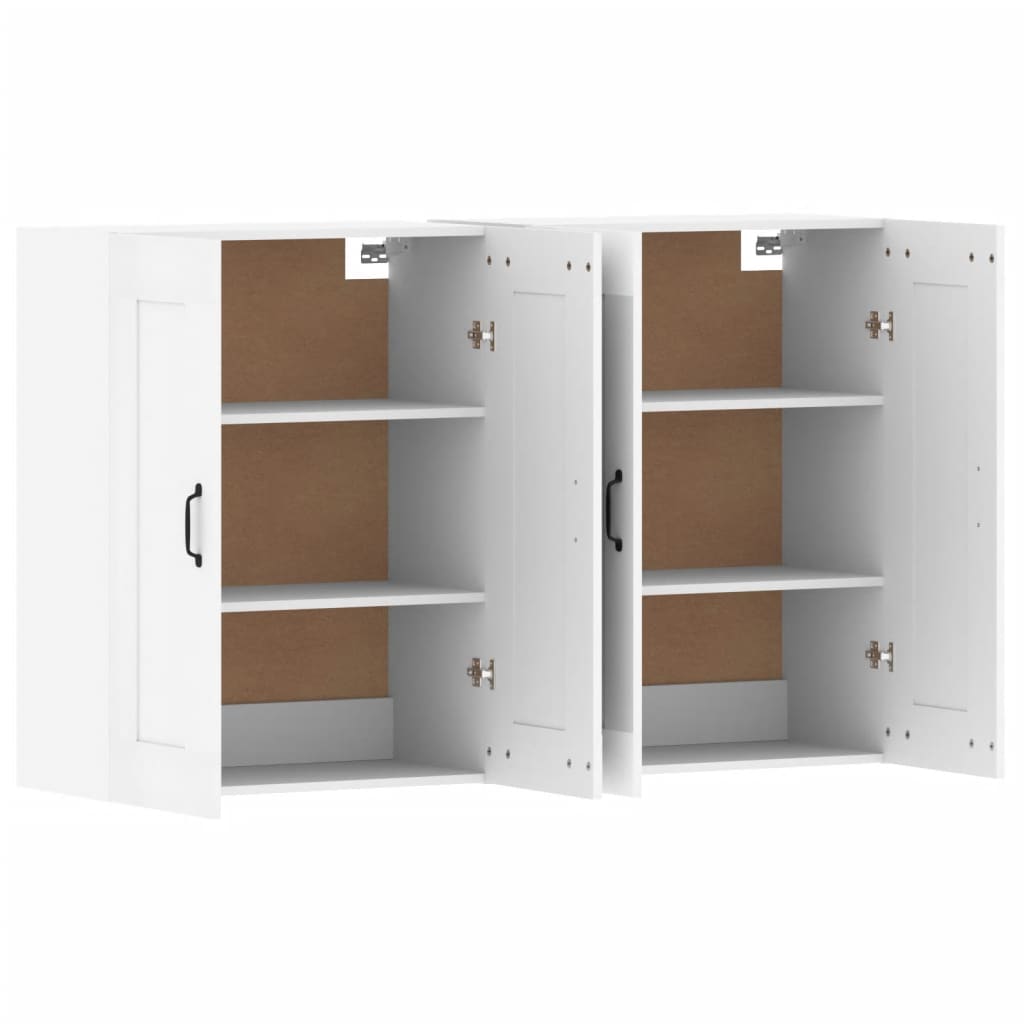 Wall Cabinets 2 pcs White Particleboard