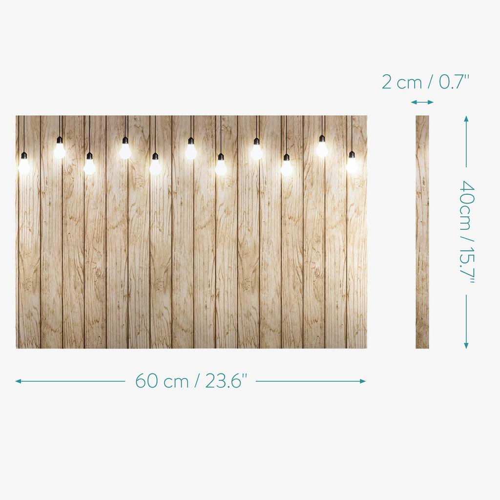 Navaris Magnetic Board, MDF Whiteboard, Wall-Mounted Chalkboard - Memo Board, Desk Panel, Display Board with Pen, 60x40cm, Lamp Design