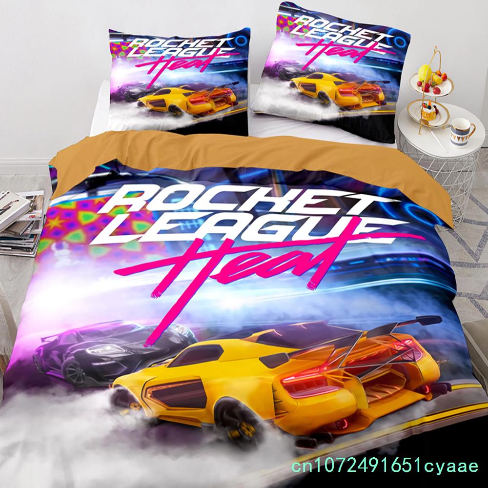 Rocket League Bedding Set Bedspread Single Twin Full Queen King Size Car Rocket League Bed Set Boys Bedroom Duvetcover