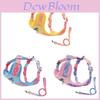 Pet Nylon Harness With Leather Back Support For Daily Walks And Easy Cleaning