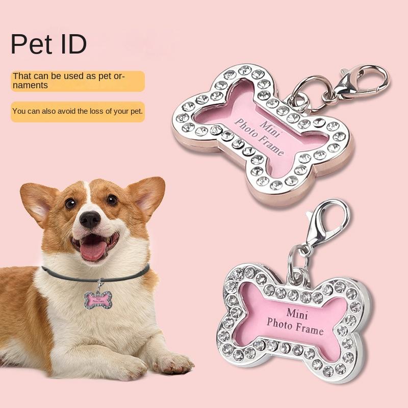 Small Metal Pet ID Accessory Custom Printed Animal Pattern Dog and Cat Identity Tag for Collars Leashes & Harnesses