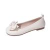 Bow flat-soled Doudou shoes are comfortable and shallow-mouth grandma shoes, female summer 2025 new gentle fairy wind soft-soled single shoes