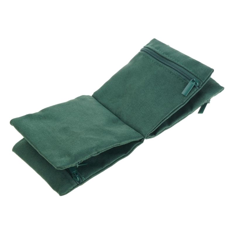 

Convenient Jewelry Organizers Bag for Women Featuring Necklace and Earring Holders Perfect for Trip and Journey зелений