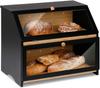Double Layer Large Bread Box for Kitchen Counter, Wooden Large Capacity Bread Storage Bin Kitchen Organizer