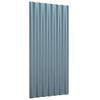 Panneaux de toiture en acier enduit de poudre gris 80x36 cm - VIDAXL