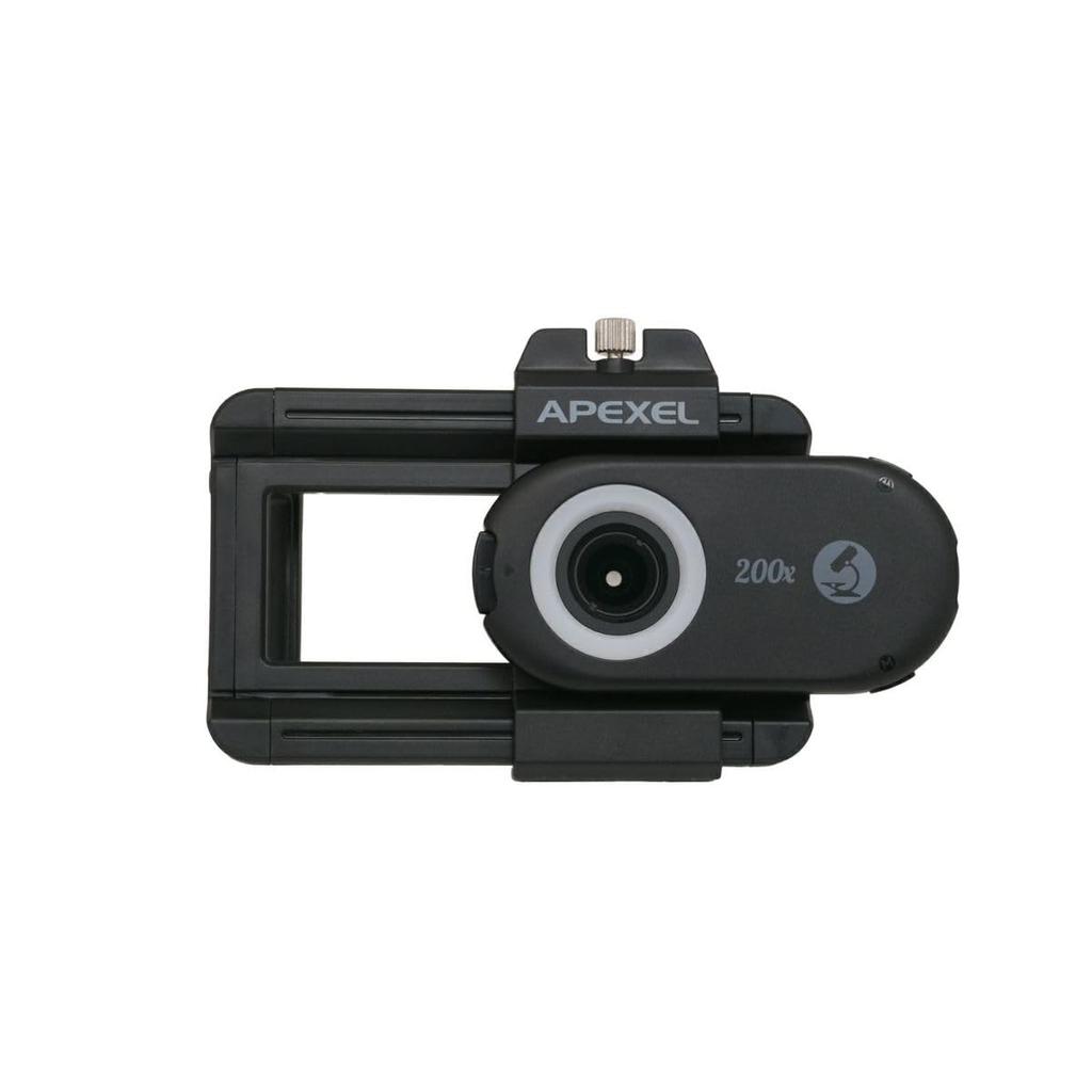 APEXEL Smartphone Microscope APL-MS200 200x Magnification with High-Brightness LED Light, Compact, 828835